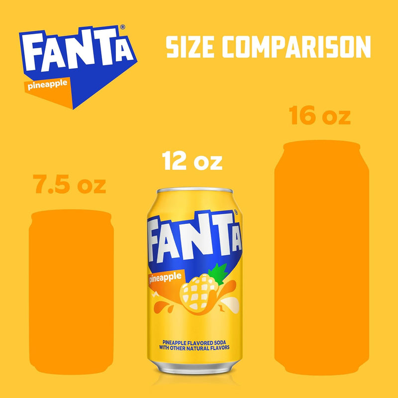 Pack 12x Fanta Pineapple 355ml