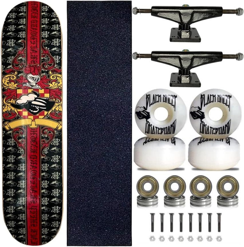 KIT BLACK SHEEP Skate Completo Shape Black Sheep 8.0 Red Brasão