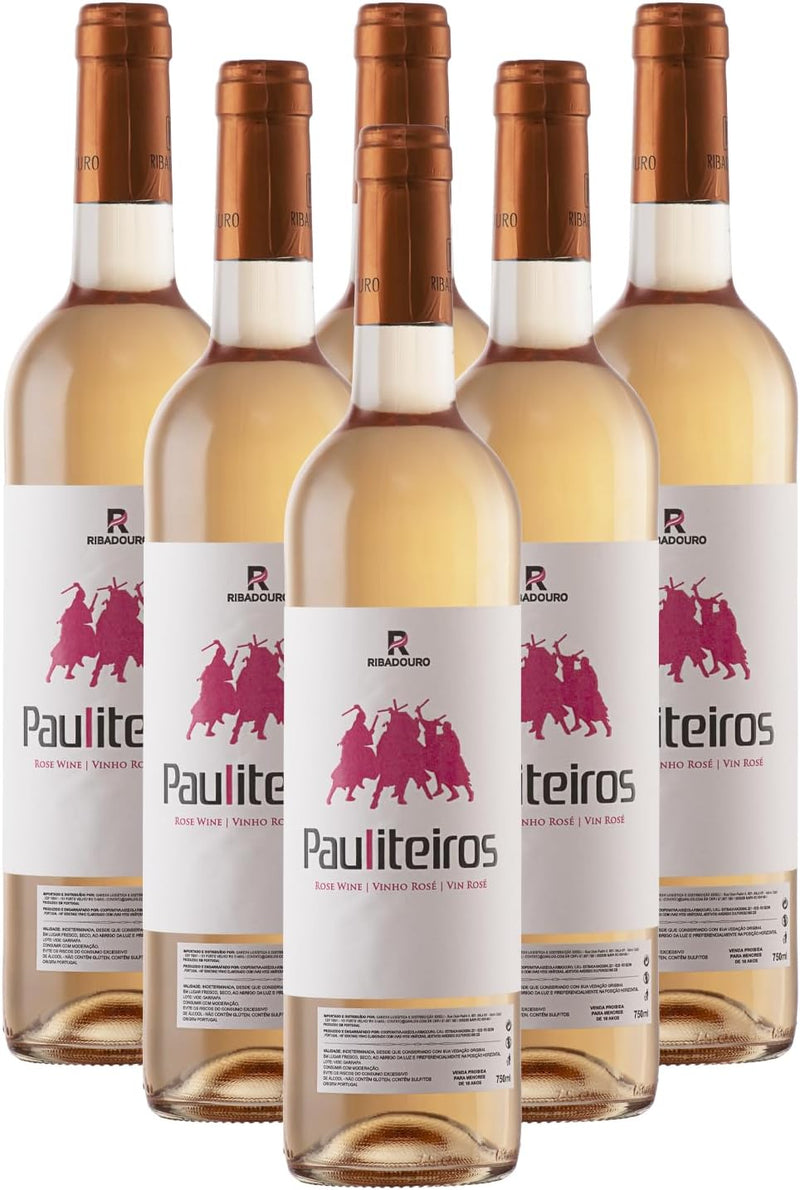 Caixa de Vinho Rosé Português Pauliteiros 750ml 6 unidades