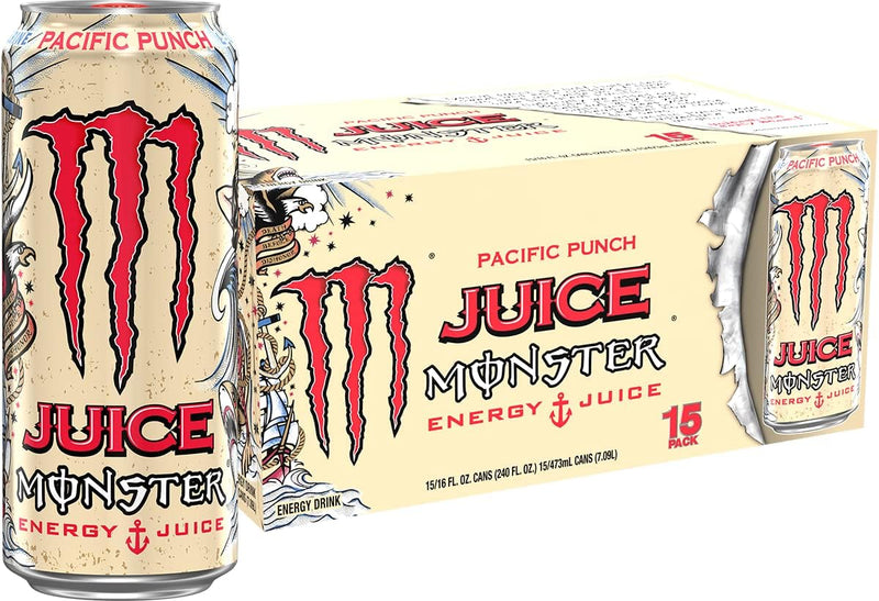 Kit 15x Monster Pacific Punch Energy + Juice 473 ml