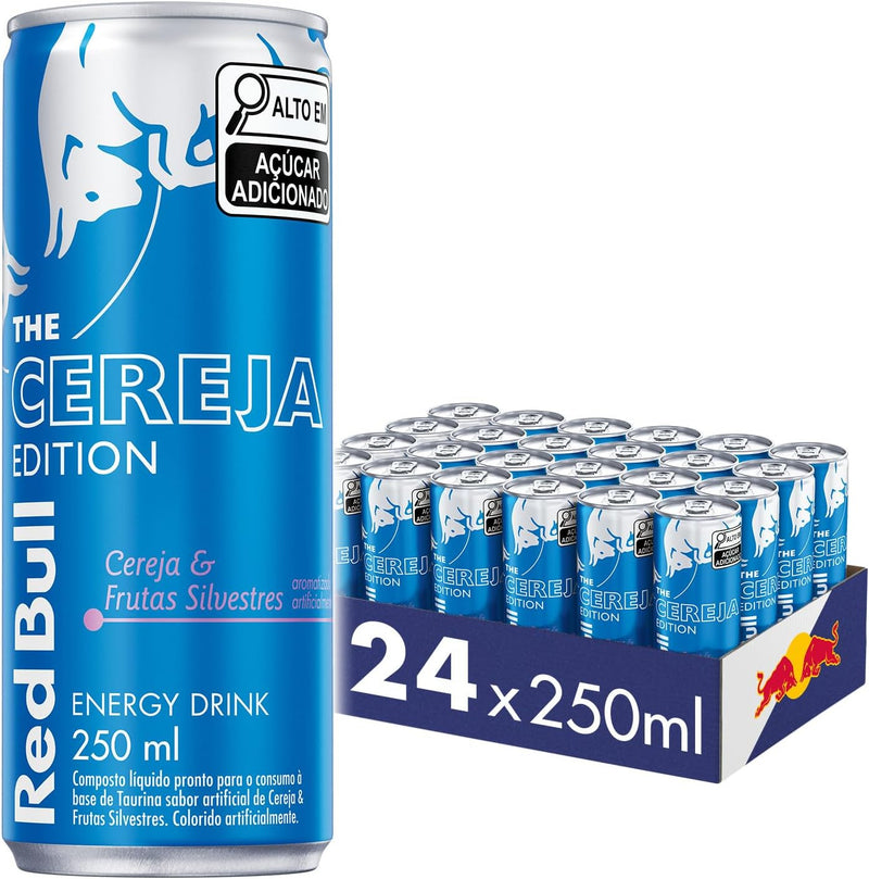 Pack c/ 24 Red Bull Energy Drink Cereja e Frutas Silvestre 250ml