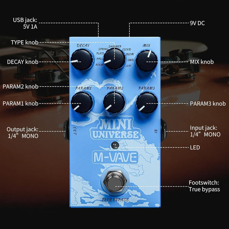 Pedal de Guitarra DAZZY Mini Universe Azul