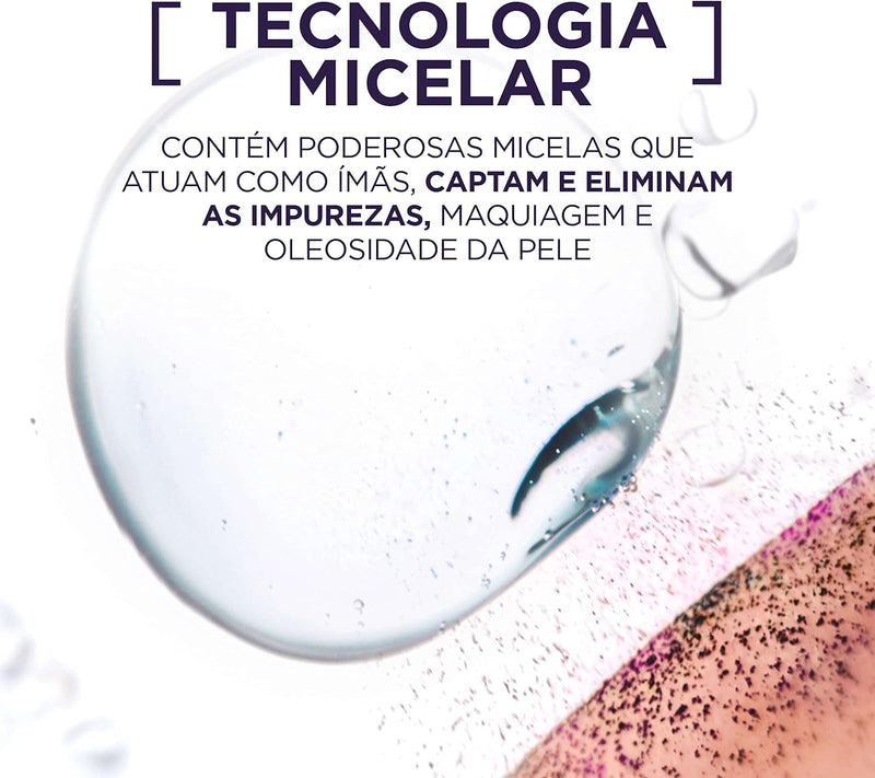 Água Micelar 5 Em 1 200ml Demaquila, Limpa, Purifica, Suaviza, Elimina Impurezas e Reequilibra a Pele