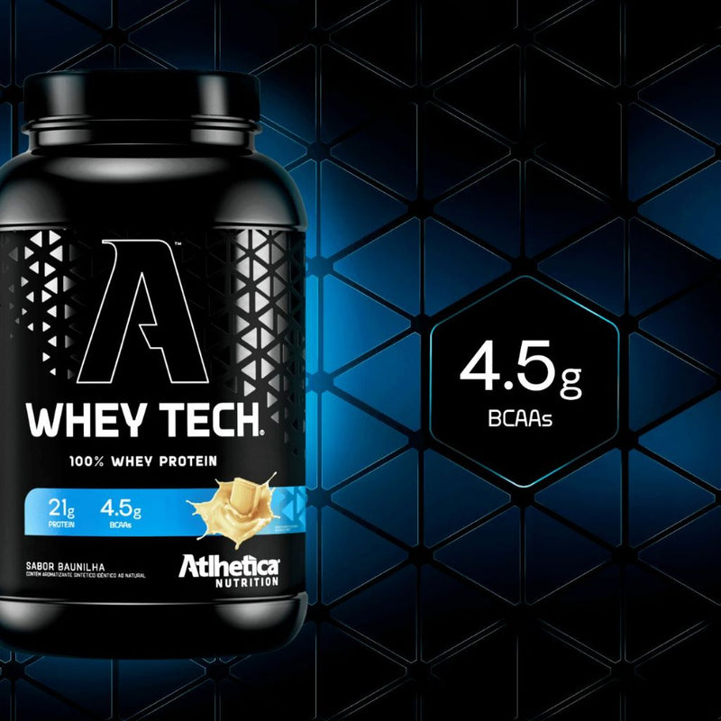 Whey Tech Pote Proteína Concentrada 900g Diversos Sabores Atlhetica