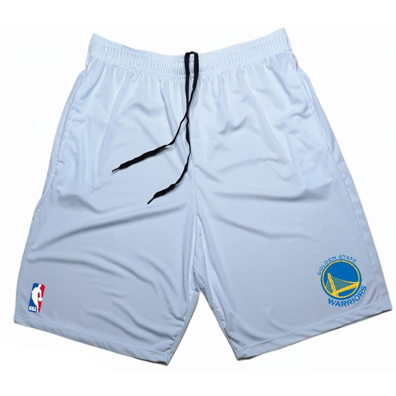 Short NBA Dri-Fit Treino Warriors - Branco Azul