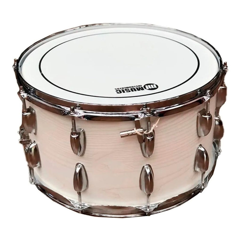 Caixa Bateria Phx 14x8 Madeira Cromado Pele Cristal Branca