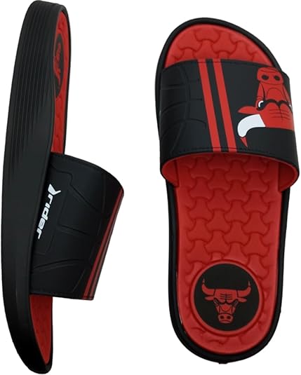 Chinelo Rider Pump Nba Chicago Bulls Vermelho