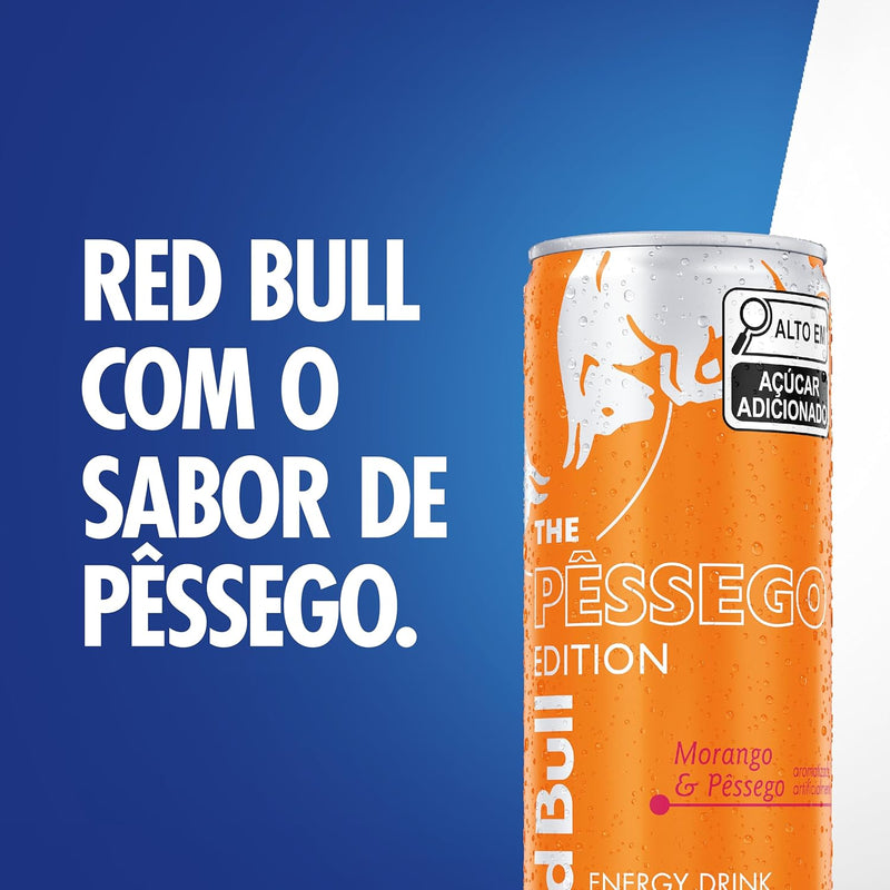 Pack c/ 24 Latas Red Bull Morango e Pêssego 250ml