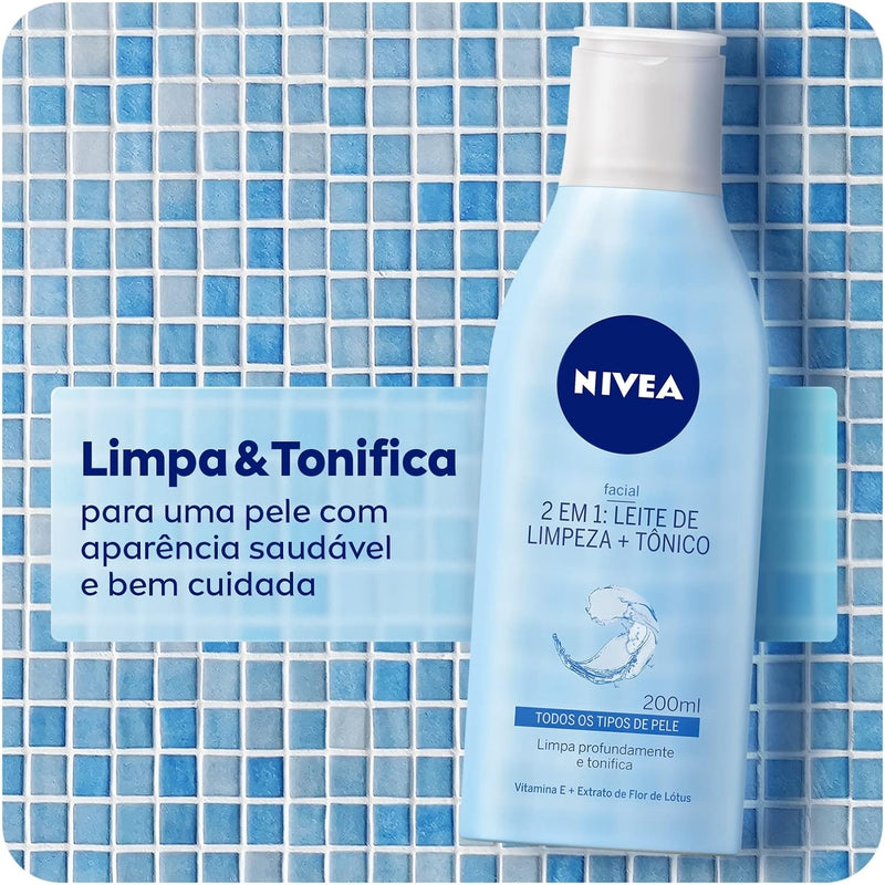 A Loção 2 em 1 200ml - Leite de Limpeza e Tônico