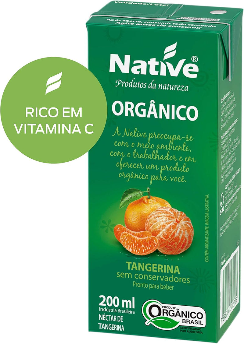 Pack 27x Suco Néctar de Tangerina Orgânico Native 200ml