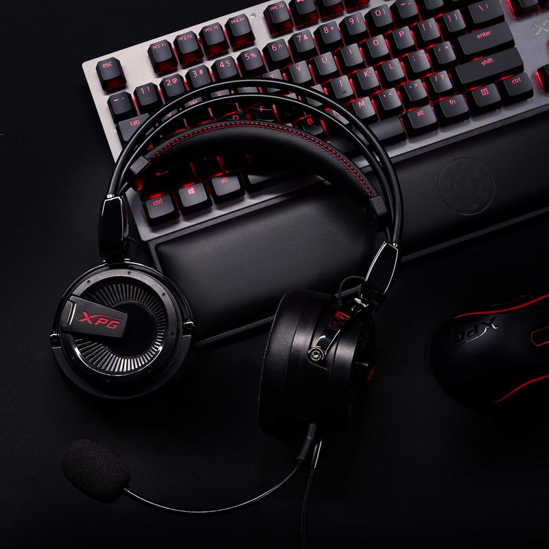 Headset Adata XPG Precog 7.1 FPS Mode ENC, Preto/Led Vermelho