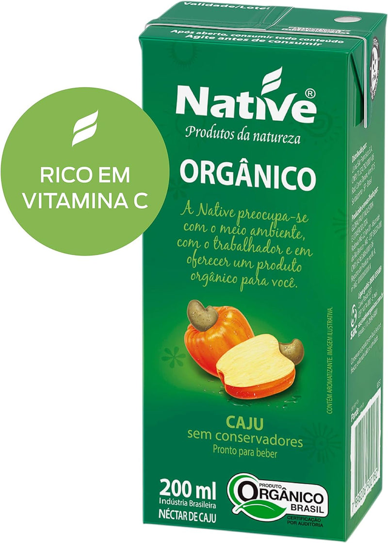 Pack 27x Suco Néctar de Caju Orgânico Native 200ml