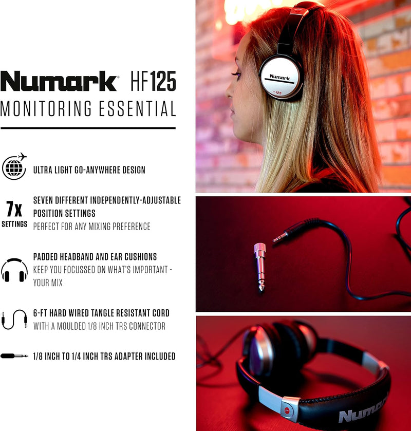 Fone de Ouvido Numark Dj HF125 7 posições ajustáveis