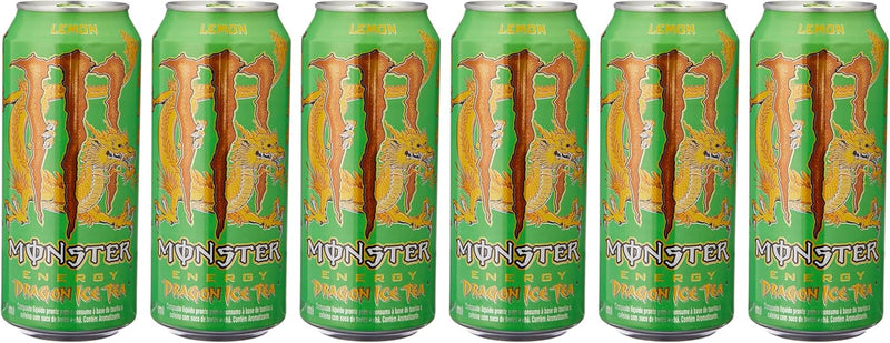 Kit 6x Monster Dragon Tea Limao LT 473ml