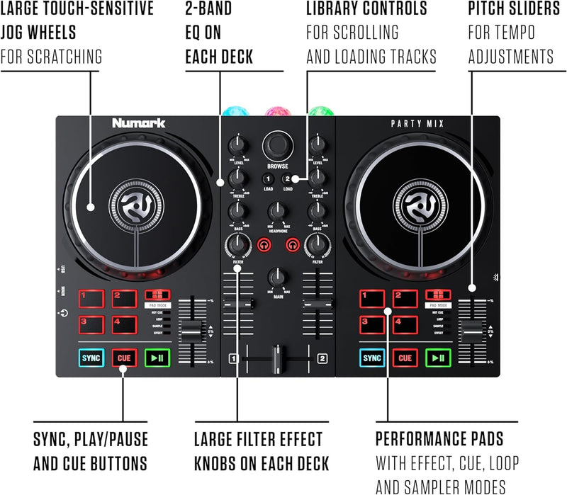 Controladora Numark Party Mix II Preto