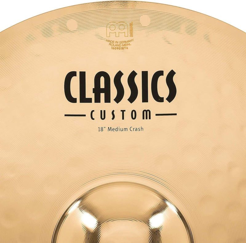 Prato Meinl Cymbals Classics Custom Brilliant Crash Medium Alemanha