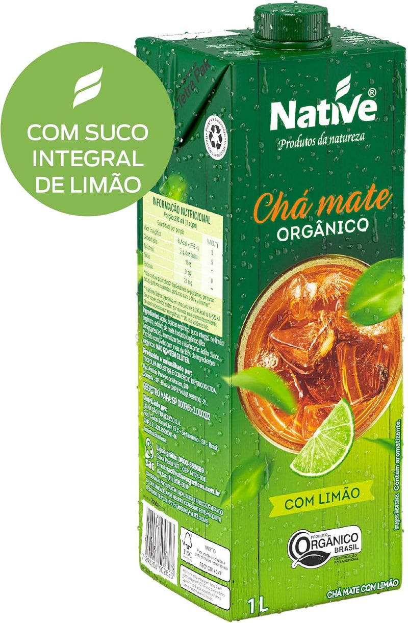 Chá Mate Native Com Limão Orgânico 1L