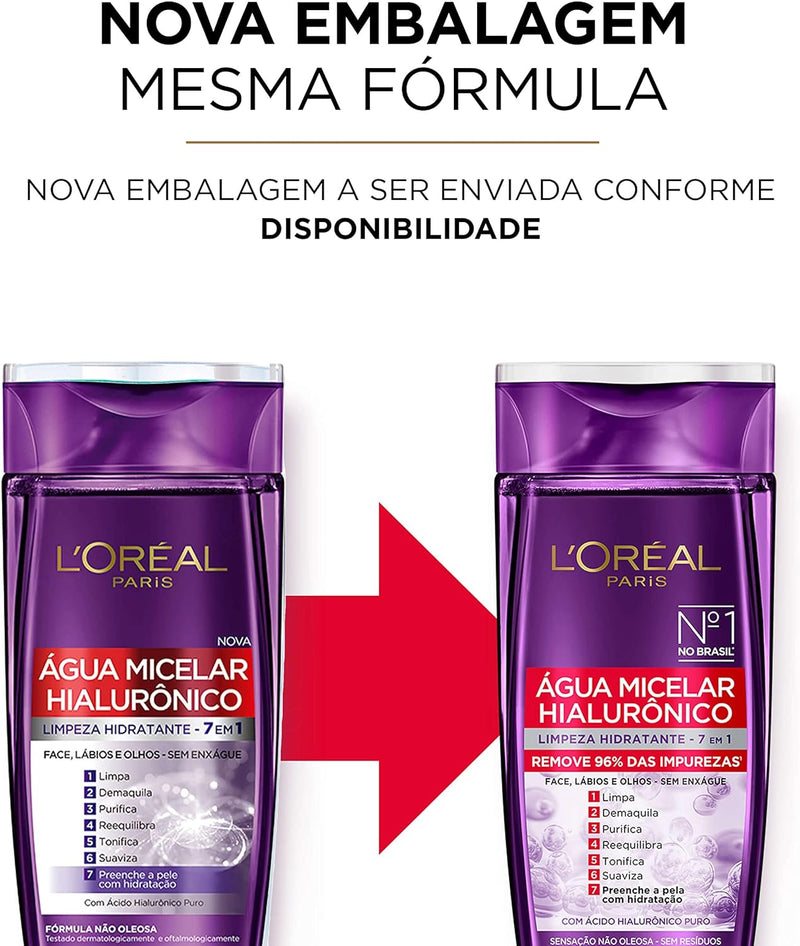 Água Micelar Sameriver L'Oréal Paris Hialurônico 200ml