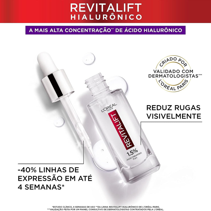 Sérum Anti-Idade Hidratação Preenchedora Revitalift 1,5% de Ácido Hialurônico Puro 30ml