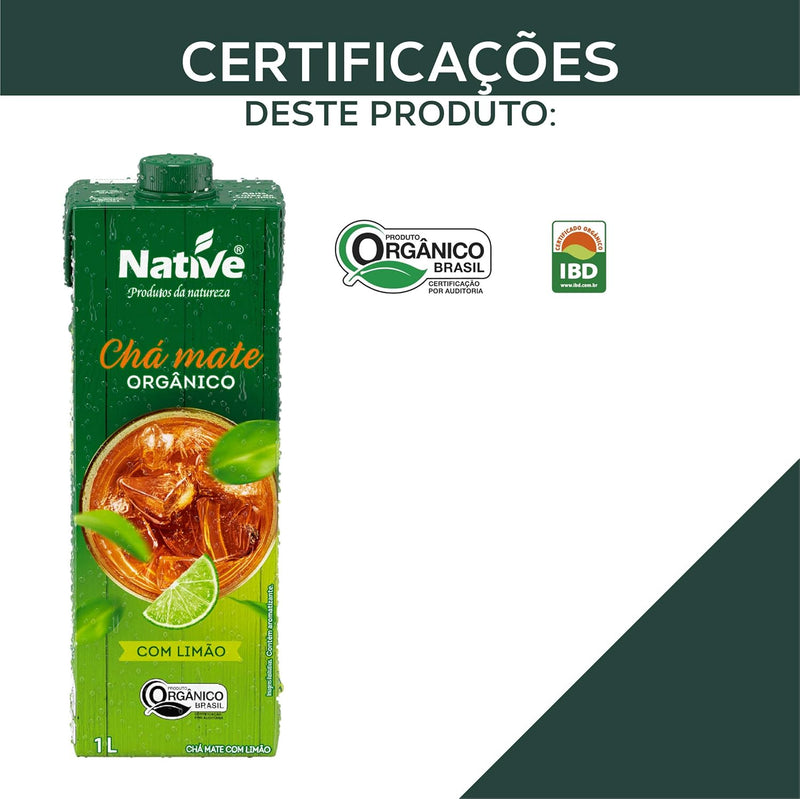 Chá Mate Native Com Limão Orgânico 1L