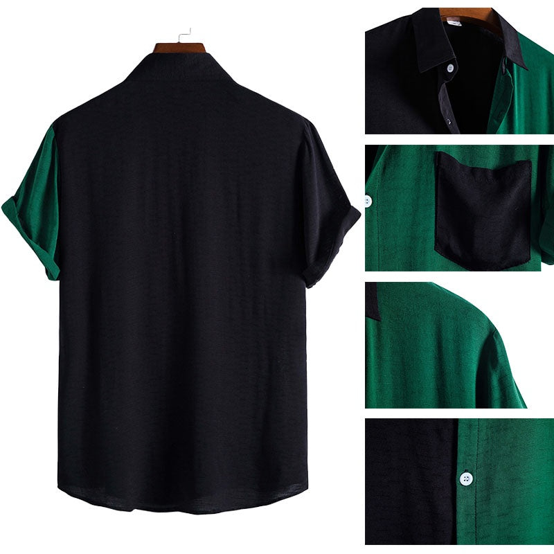 Camisa Manster Collar Preto Verde