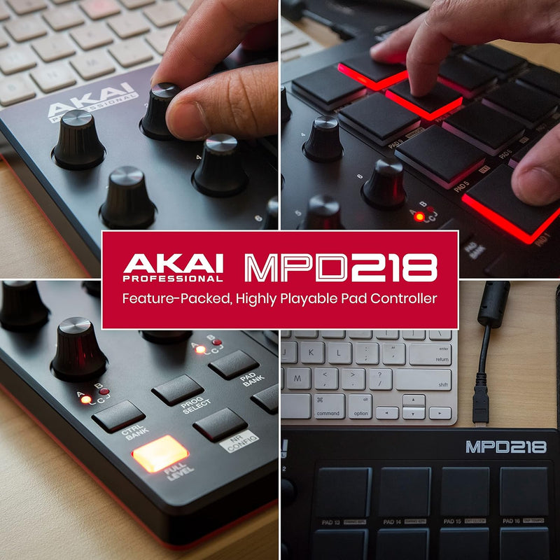 Controlador MIDI AKAI MPD 218 16 Teclas