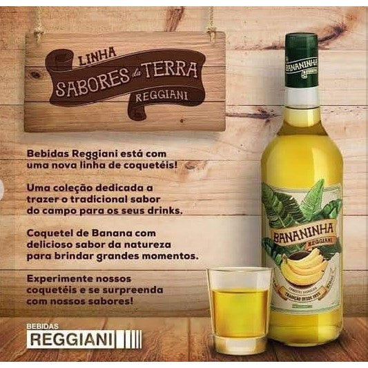 Cachaça Artesanal Reggiani Bananinha 950ml