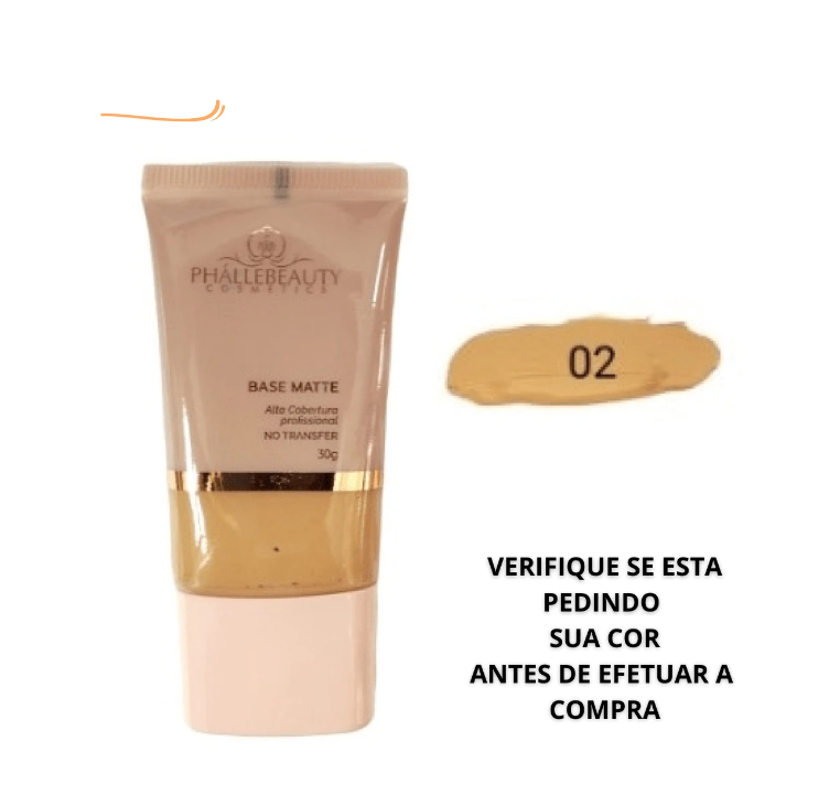 Base Matte Alta Cobertura Phallebeauty