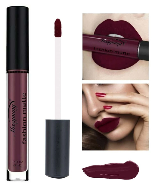 Batom Líquido Missyoung Fashion Matte Maroon