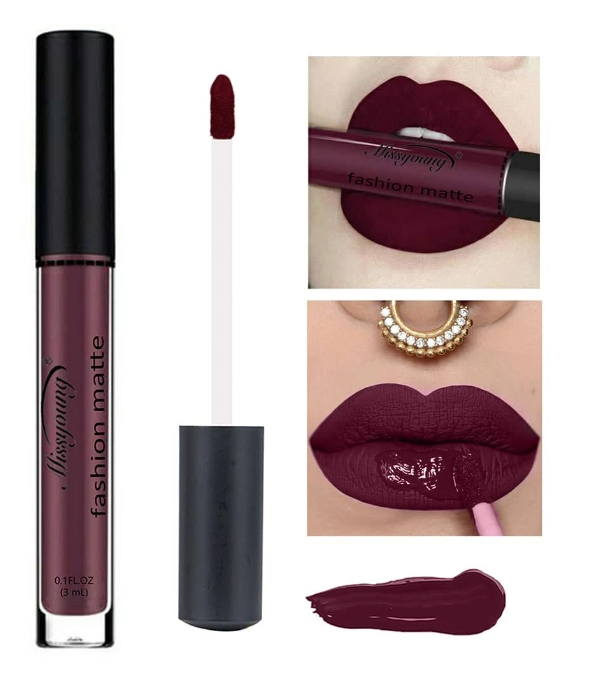 Batom Líquido Missyoung Fashion Matte Maroon