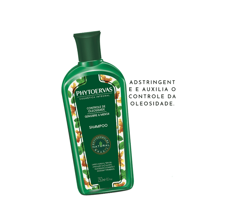 Kit Shampoo + Condicionador Phytoervas Controle de Oleosidade Gengibre e Menta