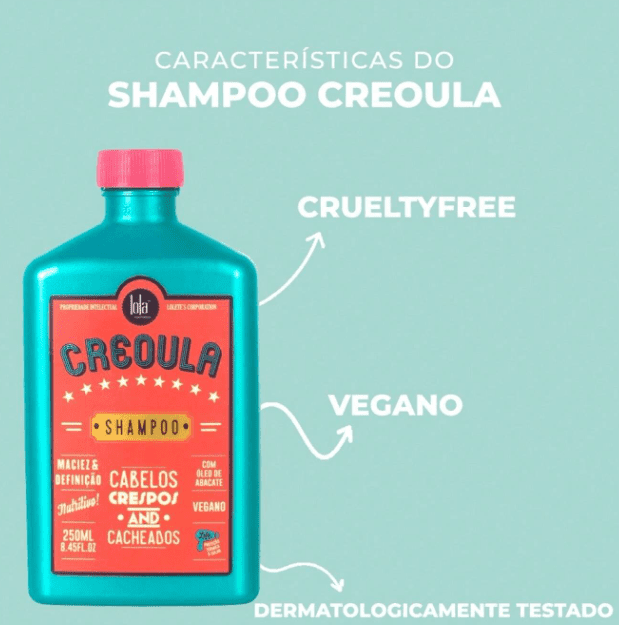 Shampoo Nutritivo Creoula 250lL Lola Cabelo Crespo Cacheado