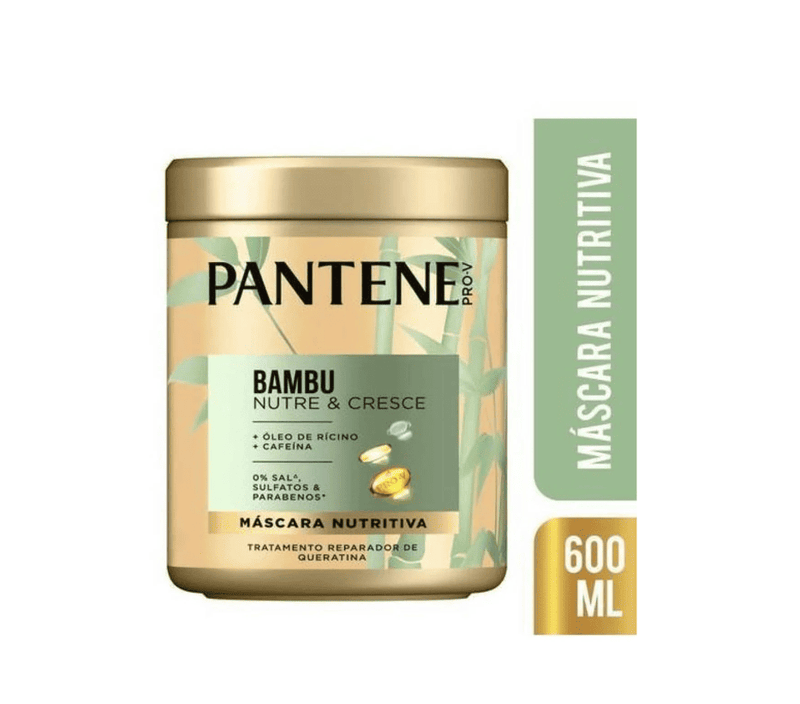 Máscara Bambu Nutre & Cresce Com Óleo De Rícino Pantene 600ml