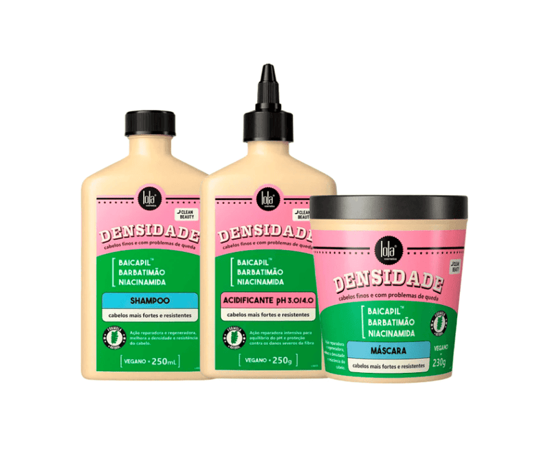 Kit 3x Lola Densidade Shampoo + Acidificante + Máscara