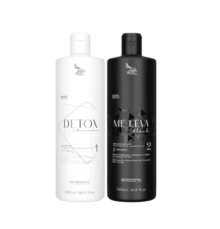 Kit Progressiva Zap Me Leva Black Profissional 500ml