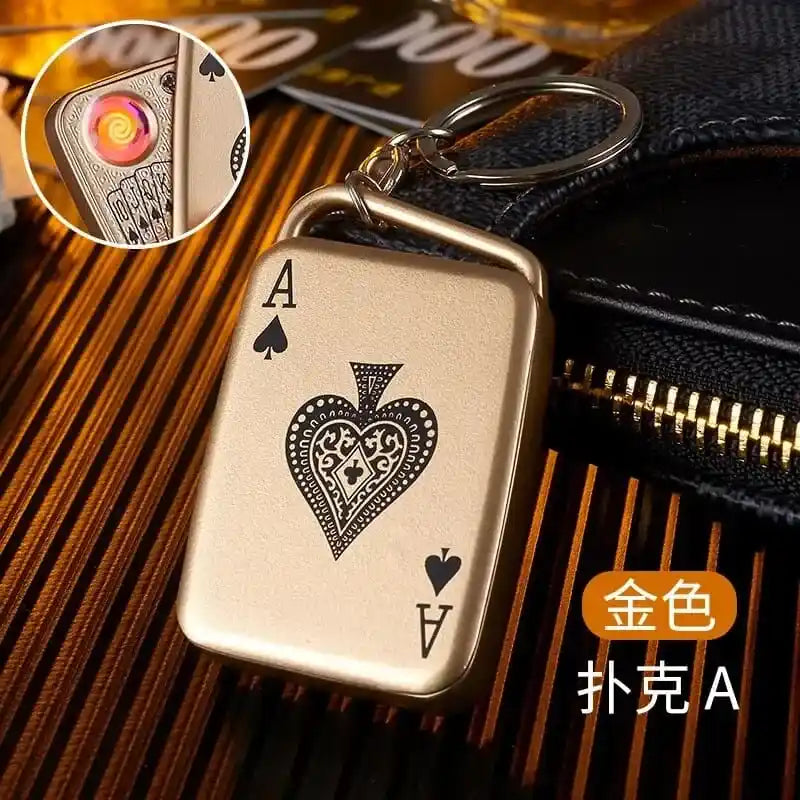 ISQUEIRO CRIATIVO POKER TUNGSTÊNIO - 7 Modelos