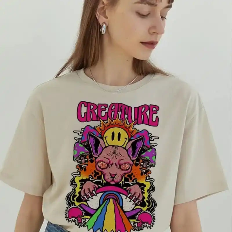 CAMISETA CREATURE CAT CUTE