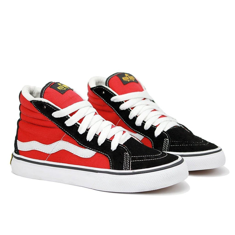 Tênis Mad Rats Hi Top Cano Alto Preto Vermelho