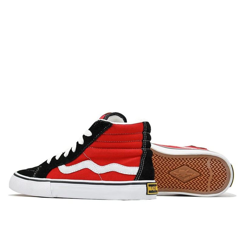 Tênis Mad Rats Hi Top Cano Alto Preto Vermelho