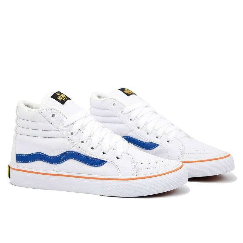 Tênis Mad Rats Skate Hi Top PU Cano Alto Branco Azul