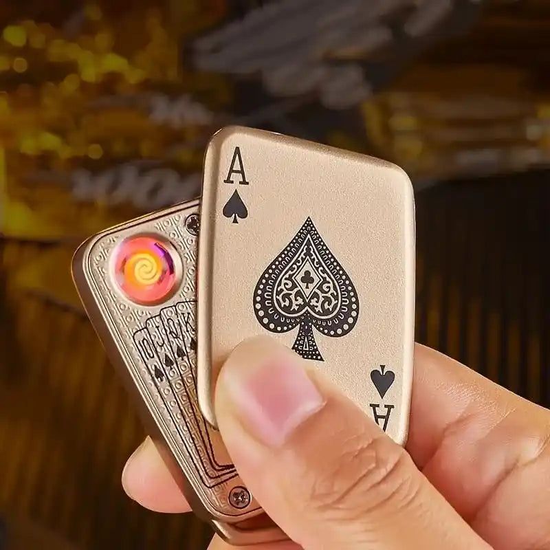 ISQUEIRO CRIATIVO POKER TUNGSTÊNIO - 7 Modelos