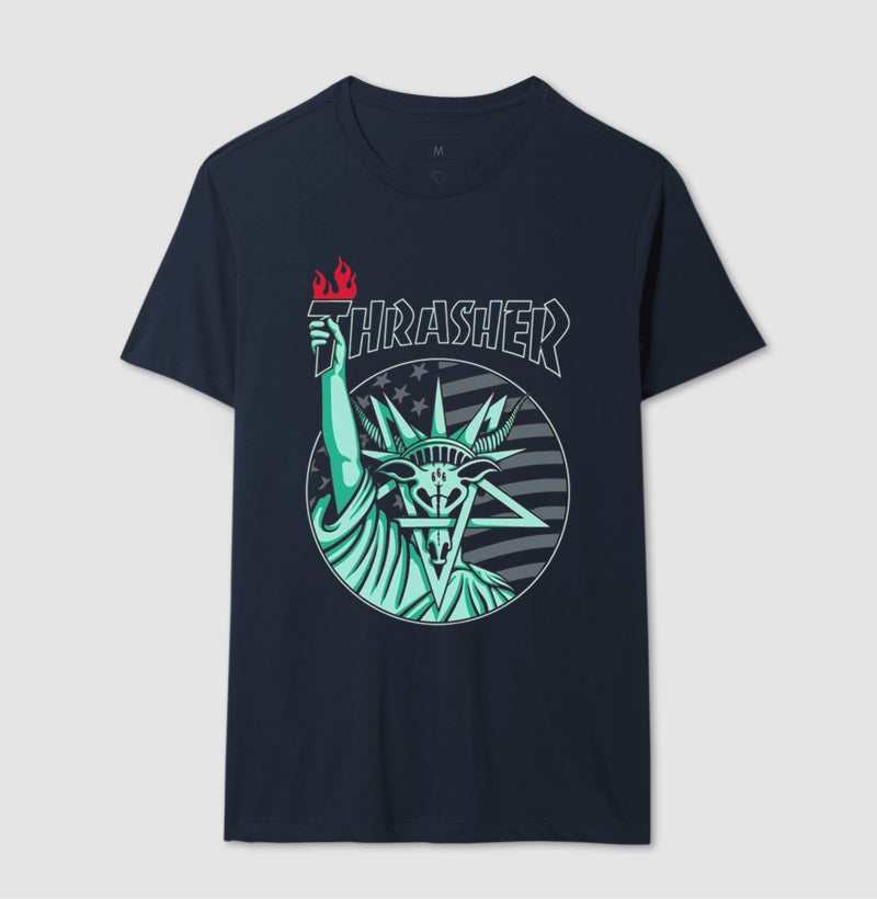 Camiseta Thrasher Magazine Estátua da Liberdade