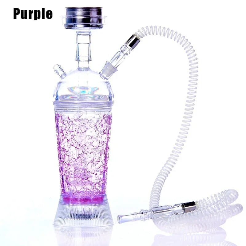 NARQUILE ACRÍLICO HOOKAH C/ LUZ LED SHEESHA