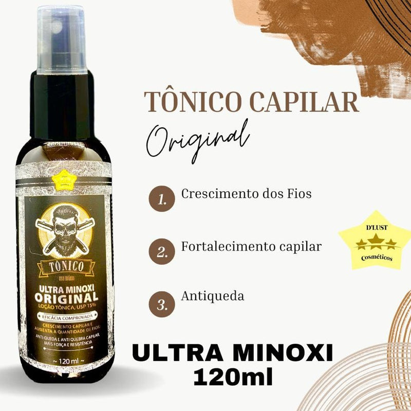 Tônico Capilar Ultra Minoxi Pro Barber 120ml KIT 5unidades