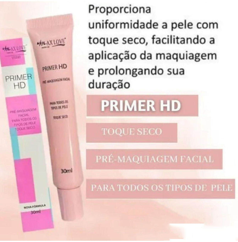 Primer HD Pre-Maquiagem facial Max Love Todos Os tipos De Pele